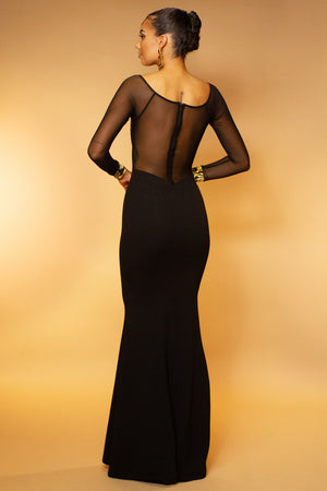 Ivana Golden Scrolls Gown