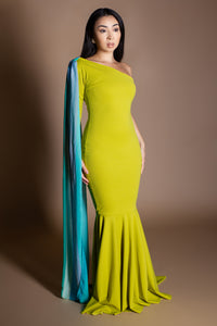 Donna Muted Green Mermaid Dress