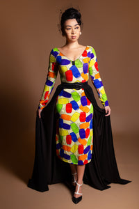 Lucille Pop Art Bamboo Midi Dress