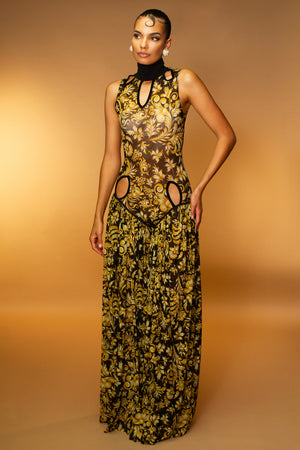 Mythic Keyhole Mesh Pantsuit