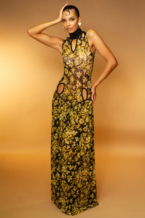 Mythic Keyhole Mesh Pantsuit