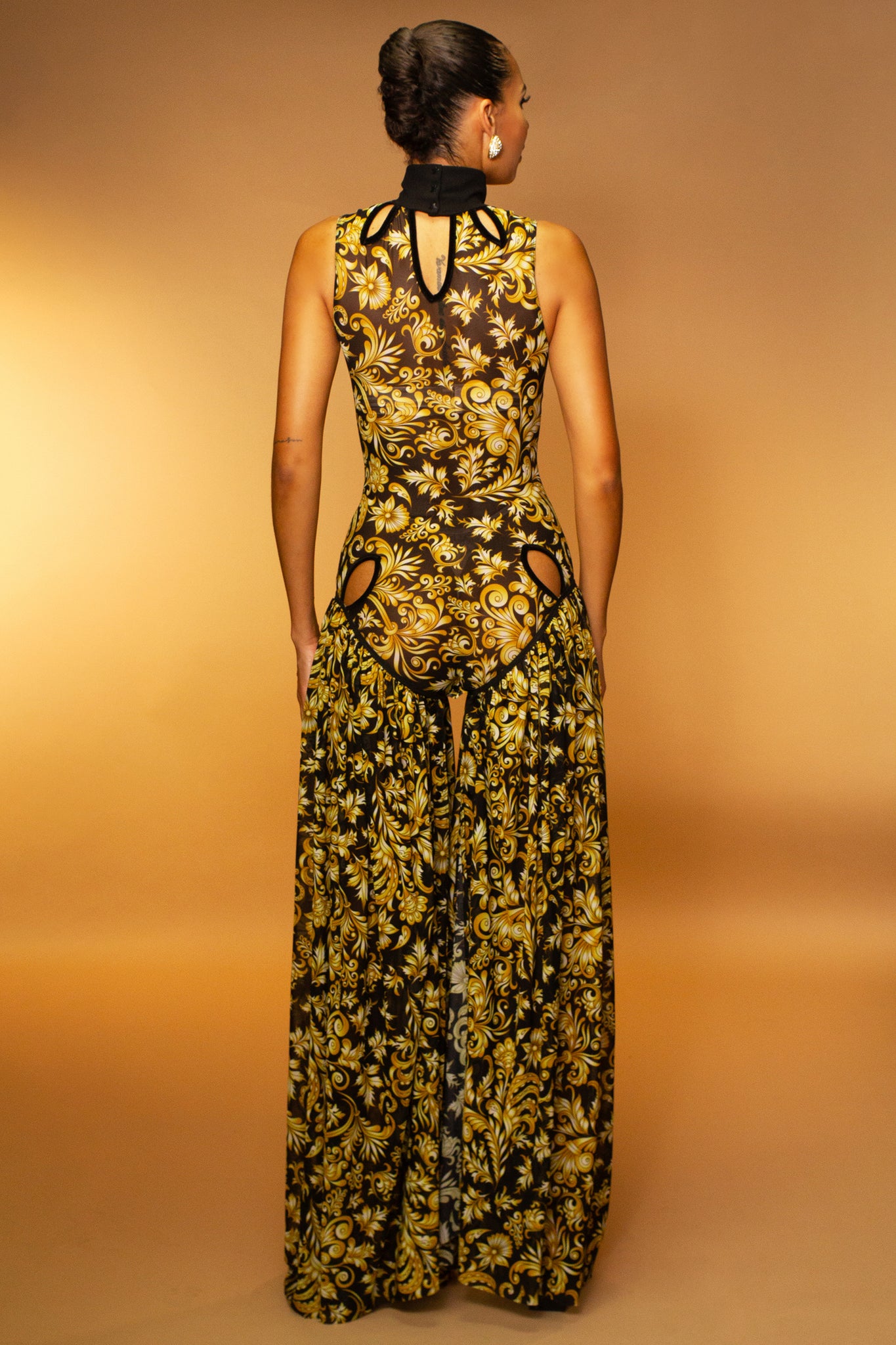 Mythic Keyhole Mesh Pantsuit