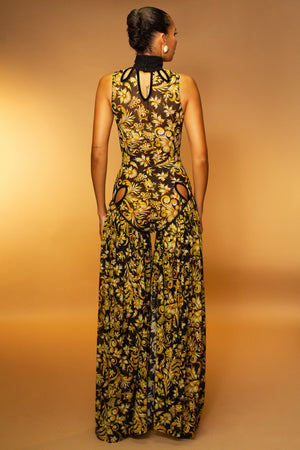 Mythic Keyhole Mesh Pantsuit