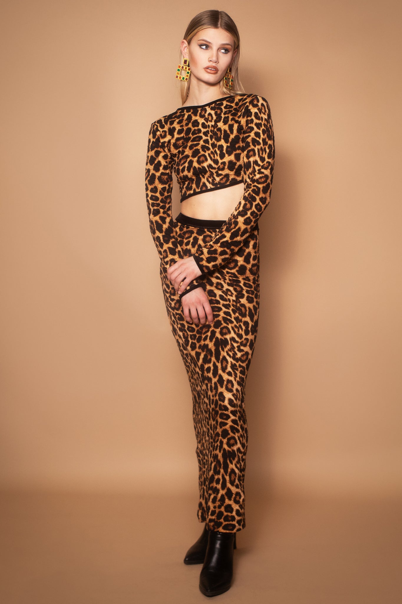 Quinn Quilted Leopard Set