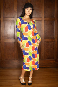 Lucille Pop Art Bamboo Midi Dress