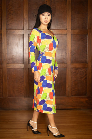 Lucille Pop Art Bamboo Midi Dress