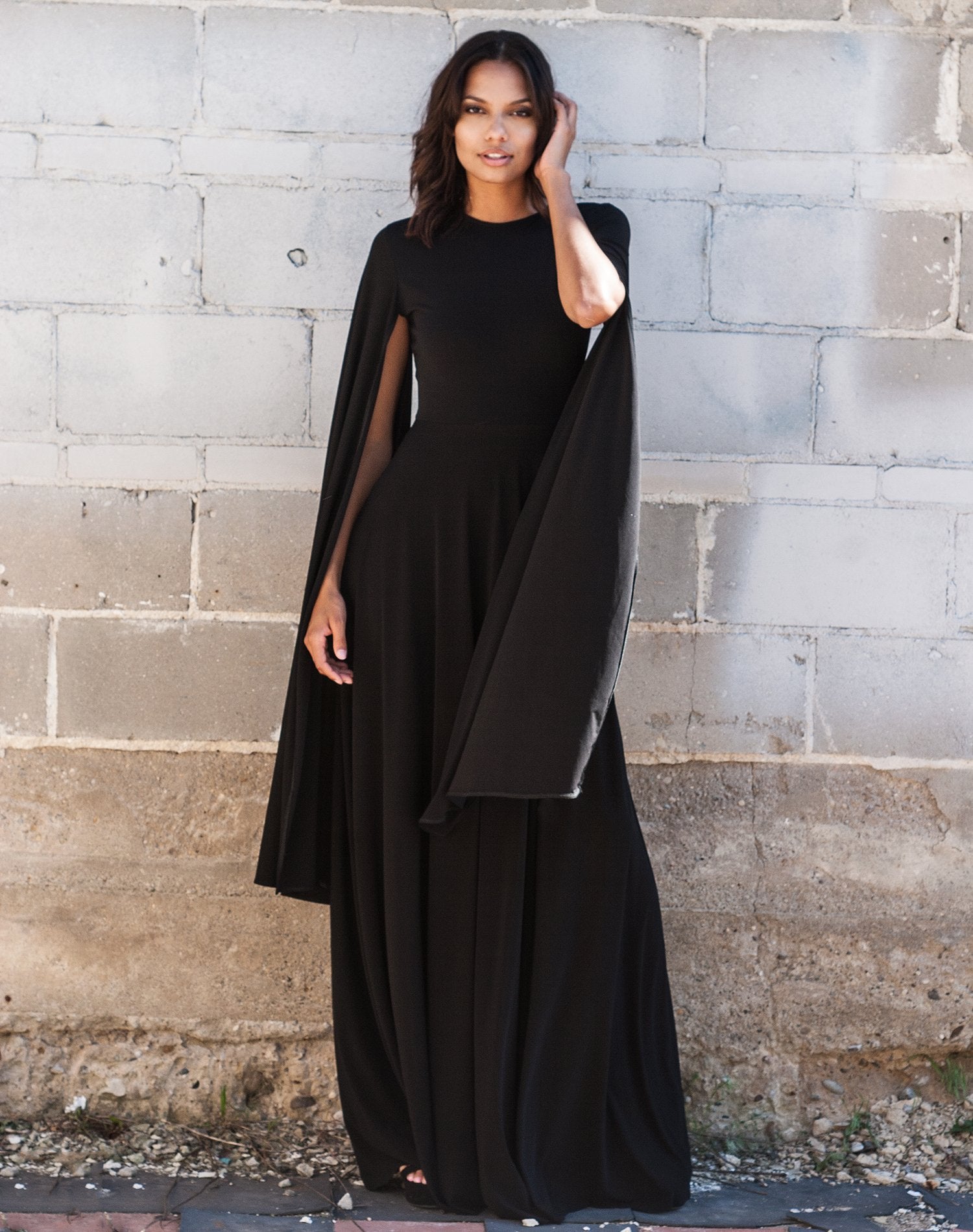 Maeve Capelet Dress An Atelier - Designer Slow Fashion High Fashion Maeve Capelet Dress An Atelier - Designer Slow Fashion High Fashion