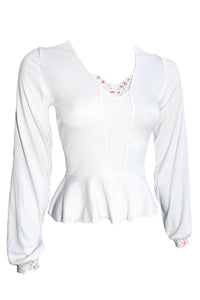 Eden Floral Lace Lyocell Peplum Top