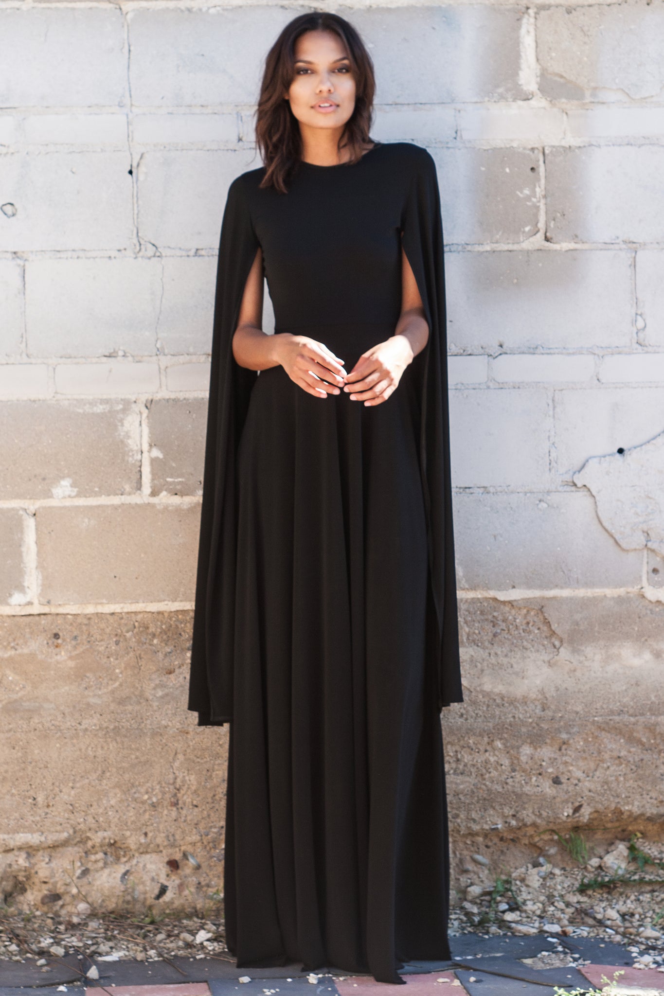 Maeve Capelet Dress An Atelier - Designer Slow Fashion High Fashion Maeve Capelet Dress An Atelier - Designer Slow Fashion High Fashion